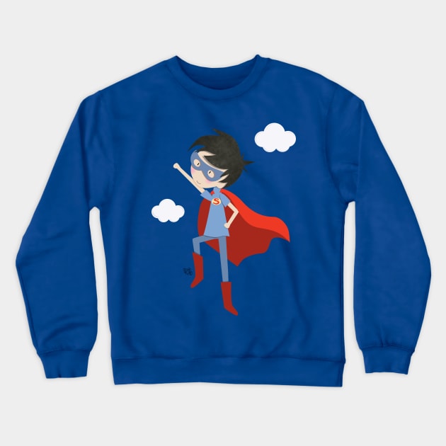 Superhero Flying Crewneck Sweatshirt by Madebykale